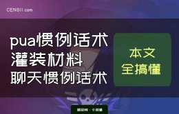 pua惯例话术-灌装材料-聊天惯例话术-看完本文就能懂